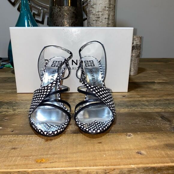 Givenchy Stamped Leather Slingback Sandals - Picture 8 of 8